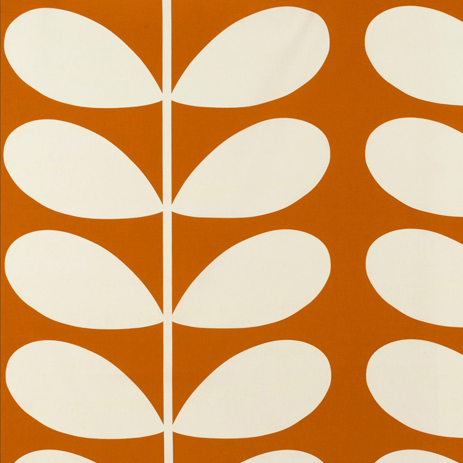 Orla Kiely Giant Stem Orange Fabric