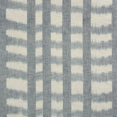 Fishnet Double Ikat Woven Cotton Fabric - Indigo