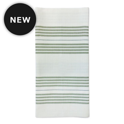 Culburra Stripe Tea Towel - Khaki