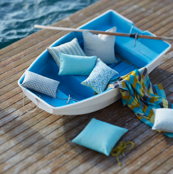 Jali Ikat Fabric Turquoise No Chintz Textiles