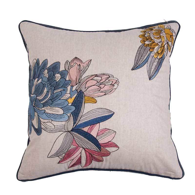 Folia Embroidered Large Cushion Cover 50cm