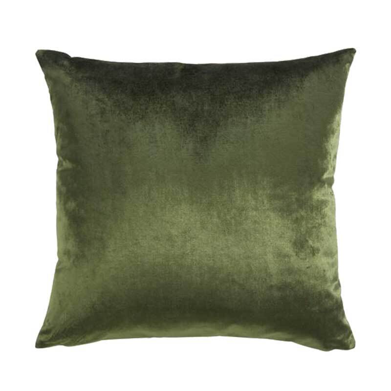 Iosis Khaki Velvet Cushion Cover - 45cm | No Chintz Textiles
