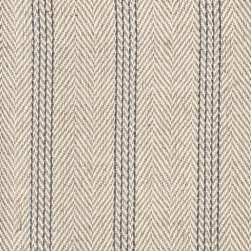 Stitched Herringbone Stripe Linen Cotton Fabric, Hand Woven for Cushions  and Bedheads