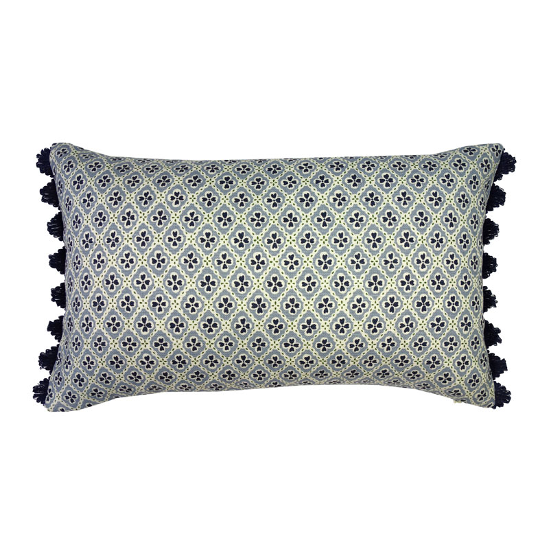 No Chintz x Anna Spiro Paniola Light Blue Cushion