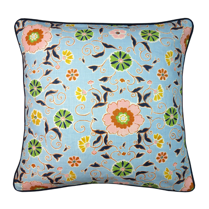 No Chintz x Anna Spiro Leilani Blue Cushion