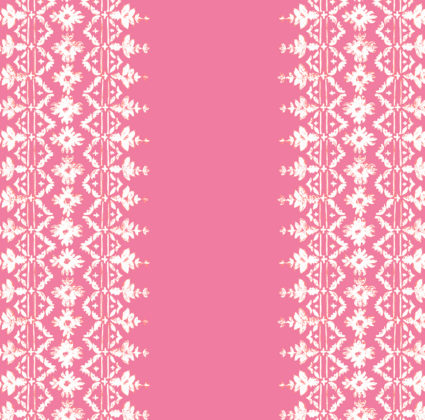 Nine Muses Fez Stripe Reverse Pink Fabric
