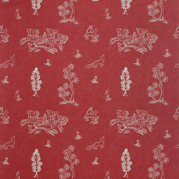 Kit Kemp Fabric Friendly Folk Huntsman Red