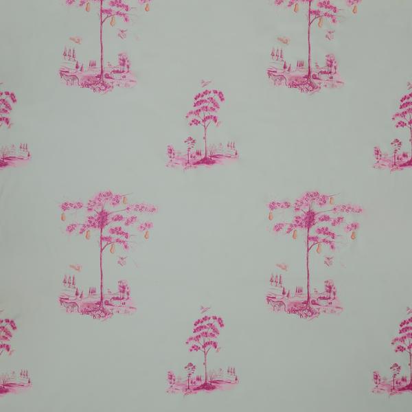 Kit Kemp Fabric Travellers Tales Hot Pink