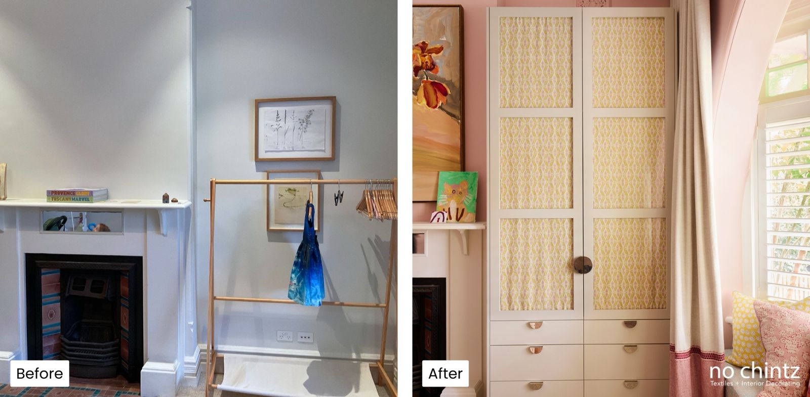 Before and After Interior Decorating Transformation Sydney - No Chintz Australia