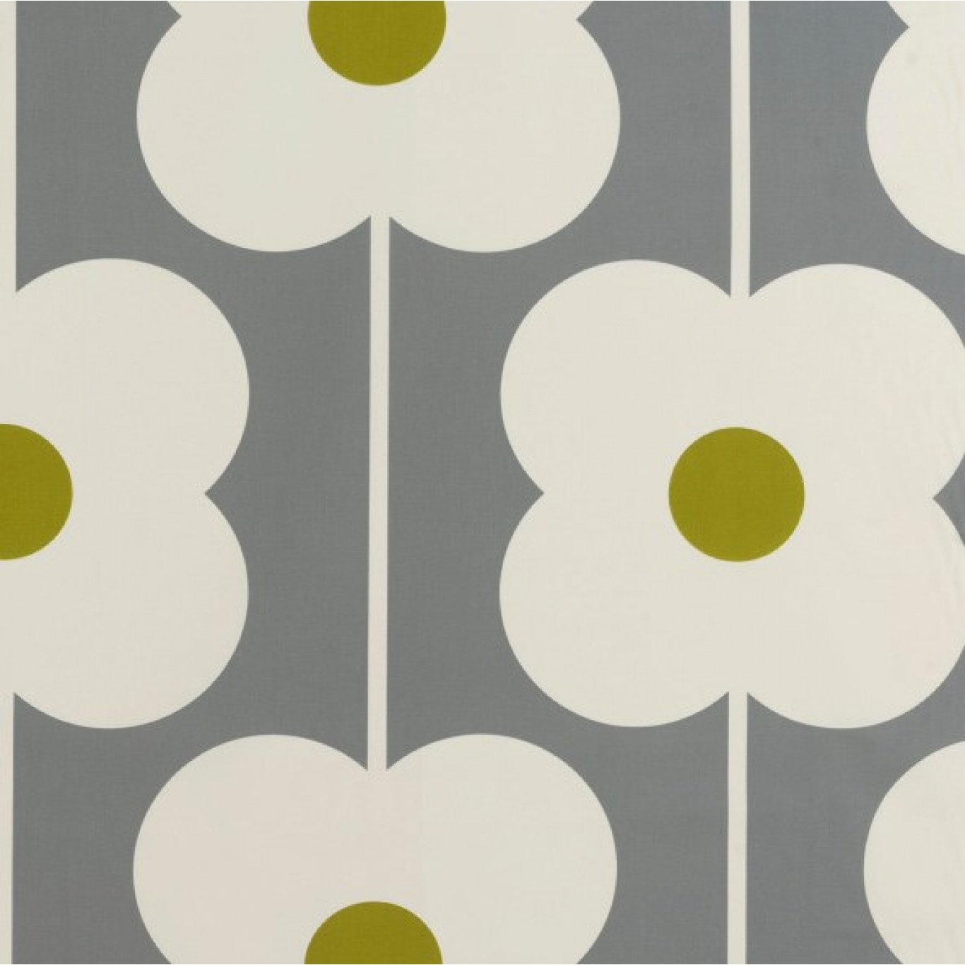 Orla Kiely Abacus Flower Olive Fabric