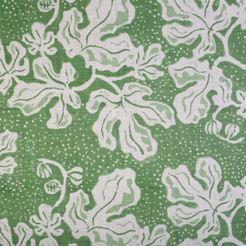 Anna Spiro Elsternwick Fig Linen Fabric - Kilta Green