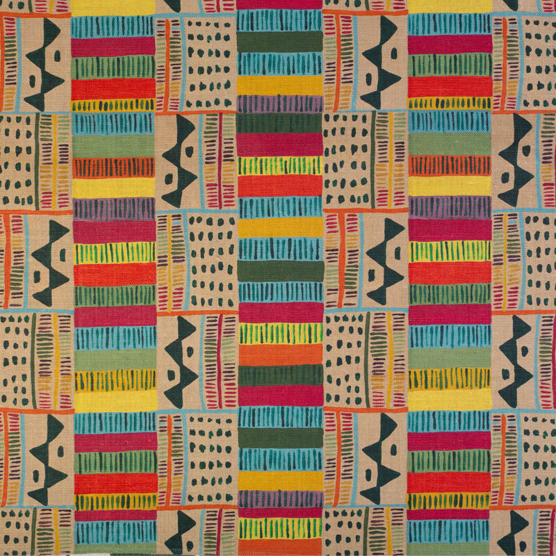 Anna Spiro Fez Linen Fabric - Tobacco