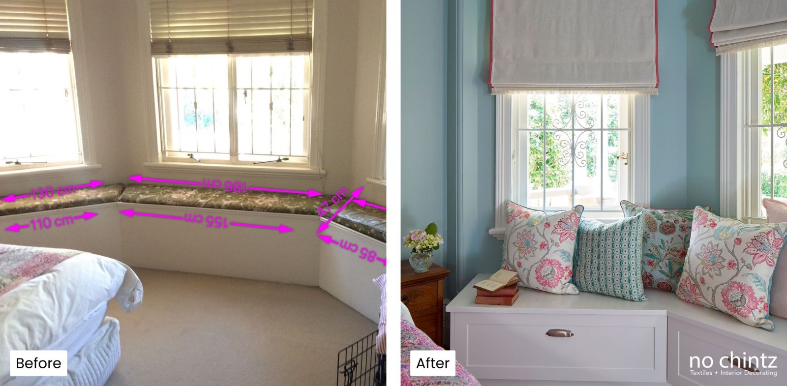 Before and After Interior Decorating Transformation Sydney - No Chintz Australia