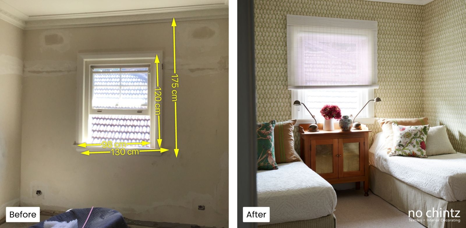 Before and After Interior Decorating Transformation Sydney - No Chintz Australia