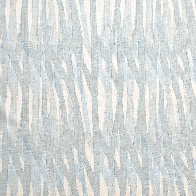 Christopher Farr Breakwater Printed Fabric - Pale Blue