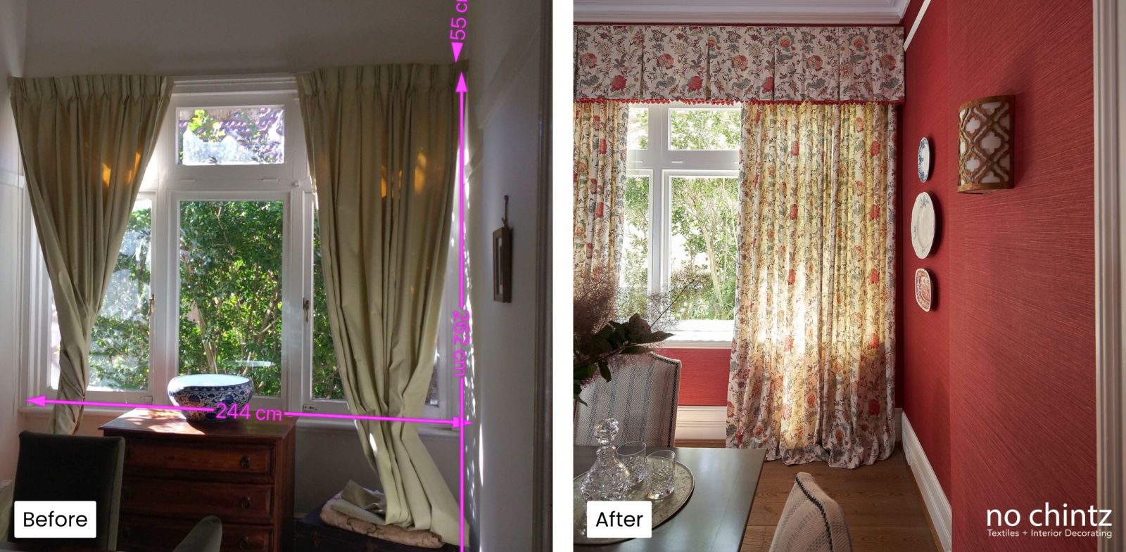 Before and After Interior Decorating Transformation Sydney - No Chintz Australia