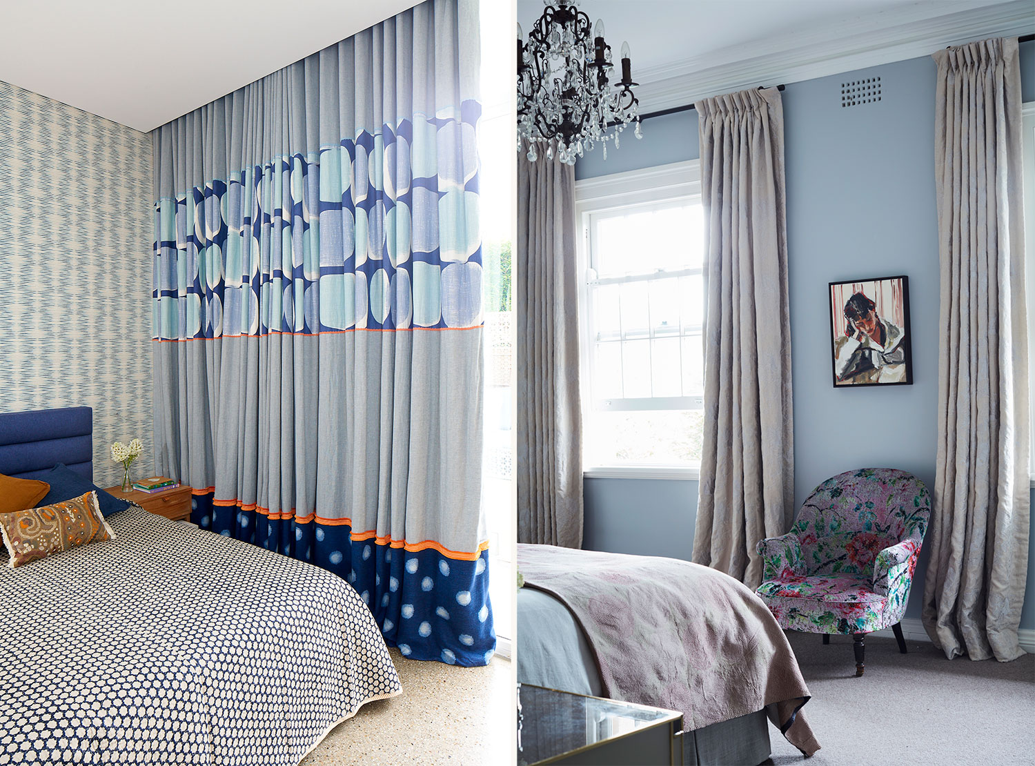 Custom Bedroom Curtains and Drapes No Chintz Australia