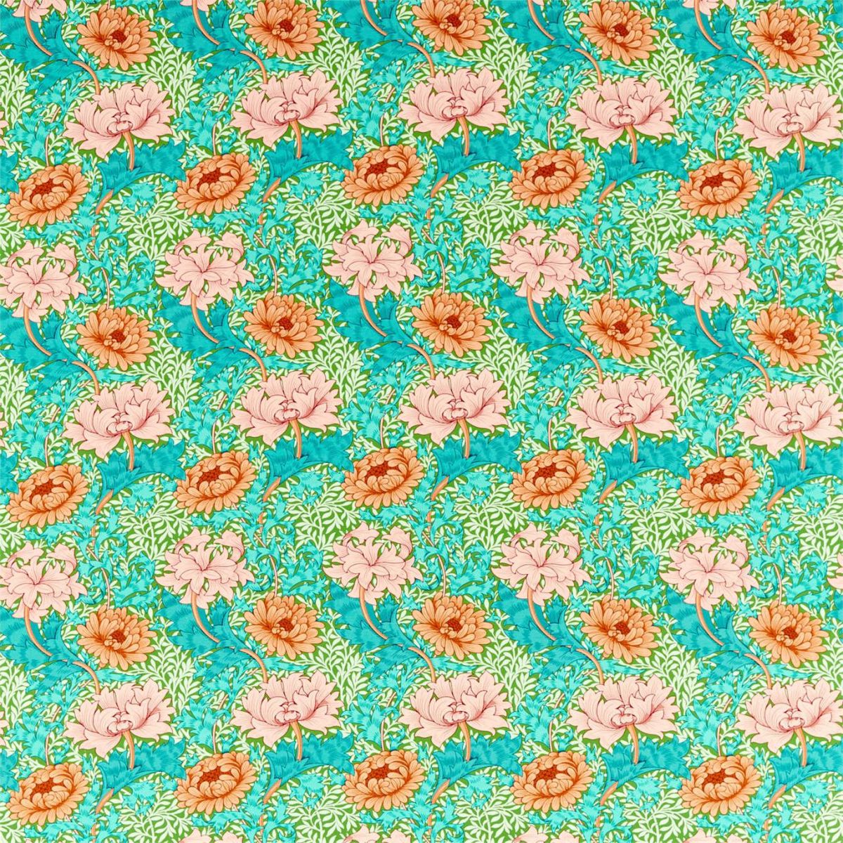 Morris & Co Fabric Chrysanthemum