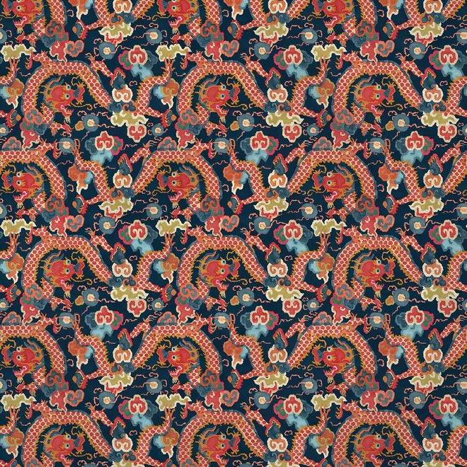 Double Dragon Twilight Fabric - No Chintz Textiles