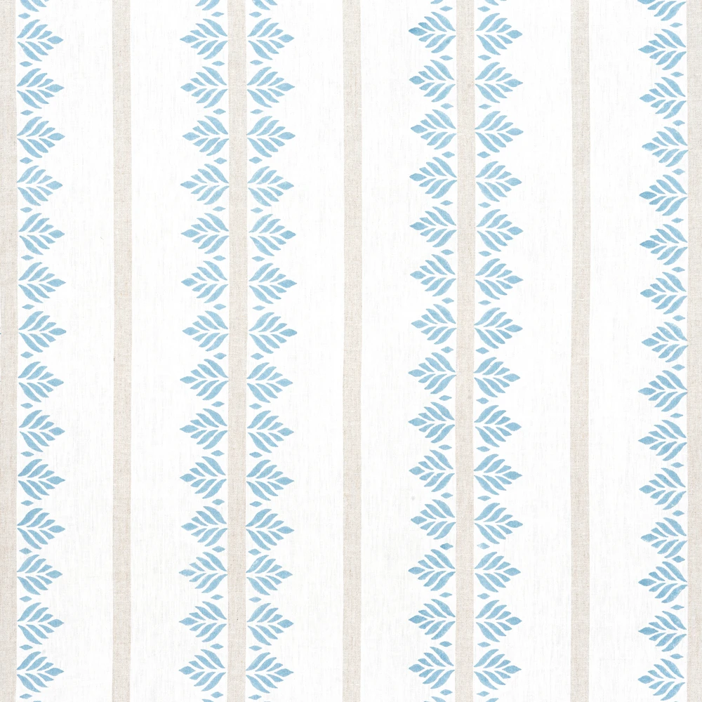 Anna French Fern Stripe Spa Blue Fabric Anna French Fern Stripe Spa Blue Fabric