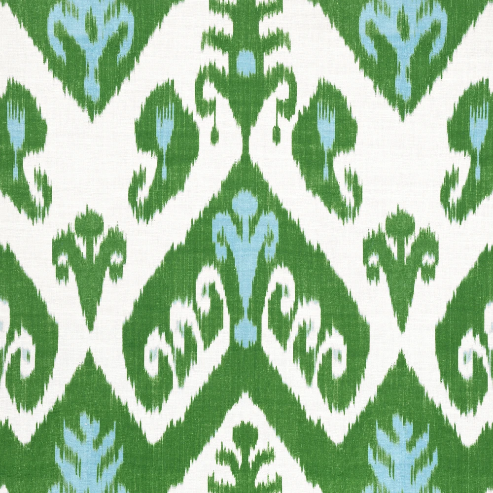 Thibaut Indies Ikat Green Fabric Thibaut Indies Ikat Green Fabric