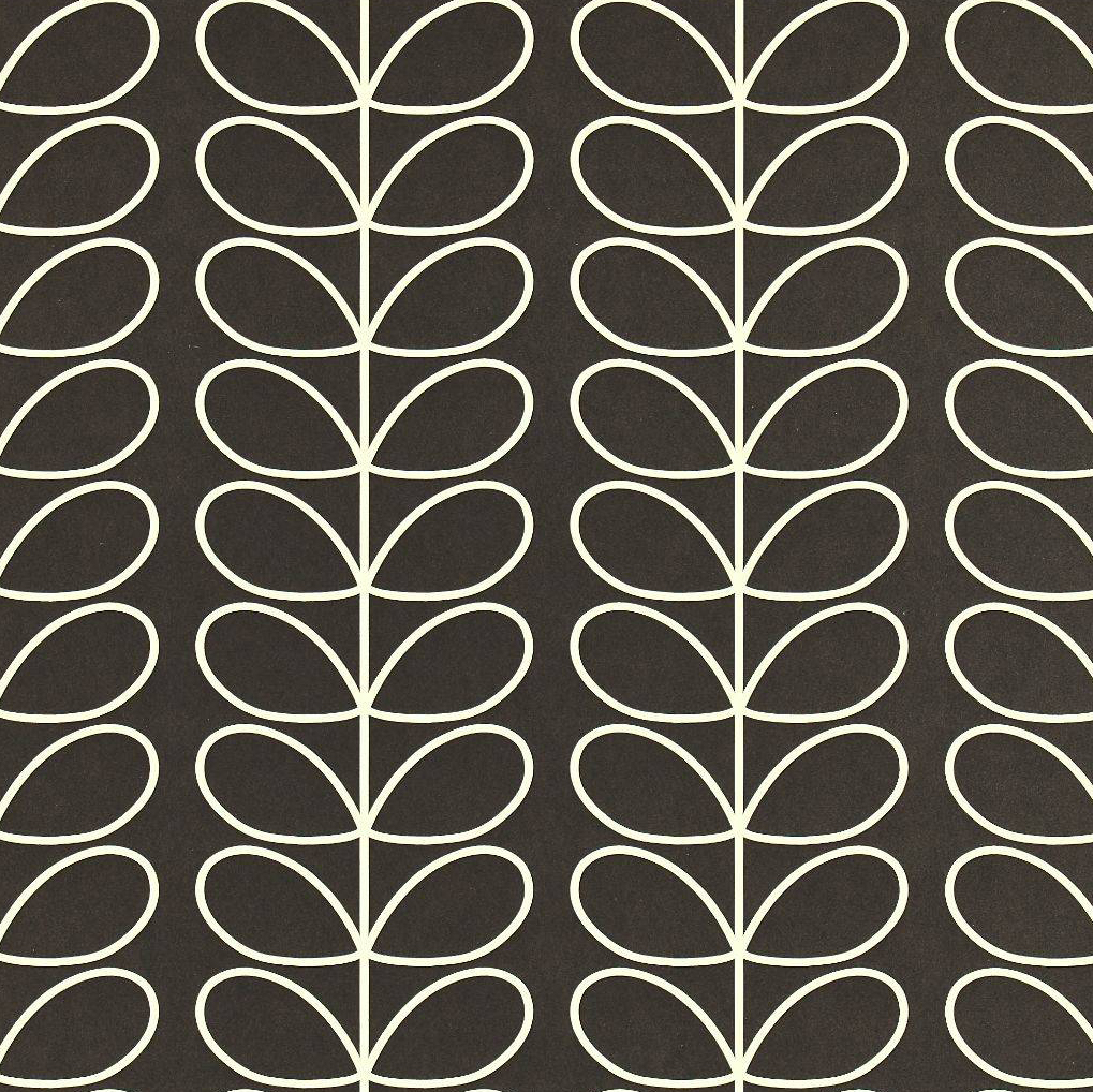 Orla Kiely Linear Stem Cool Grey Fabric