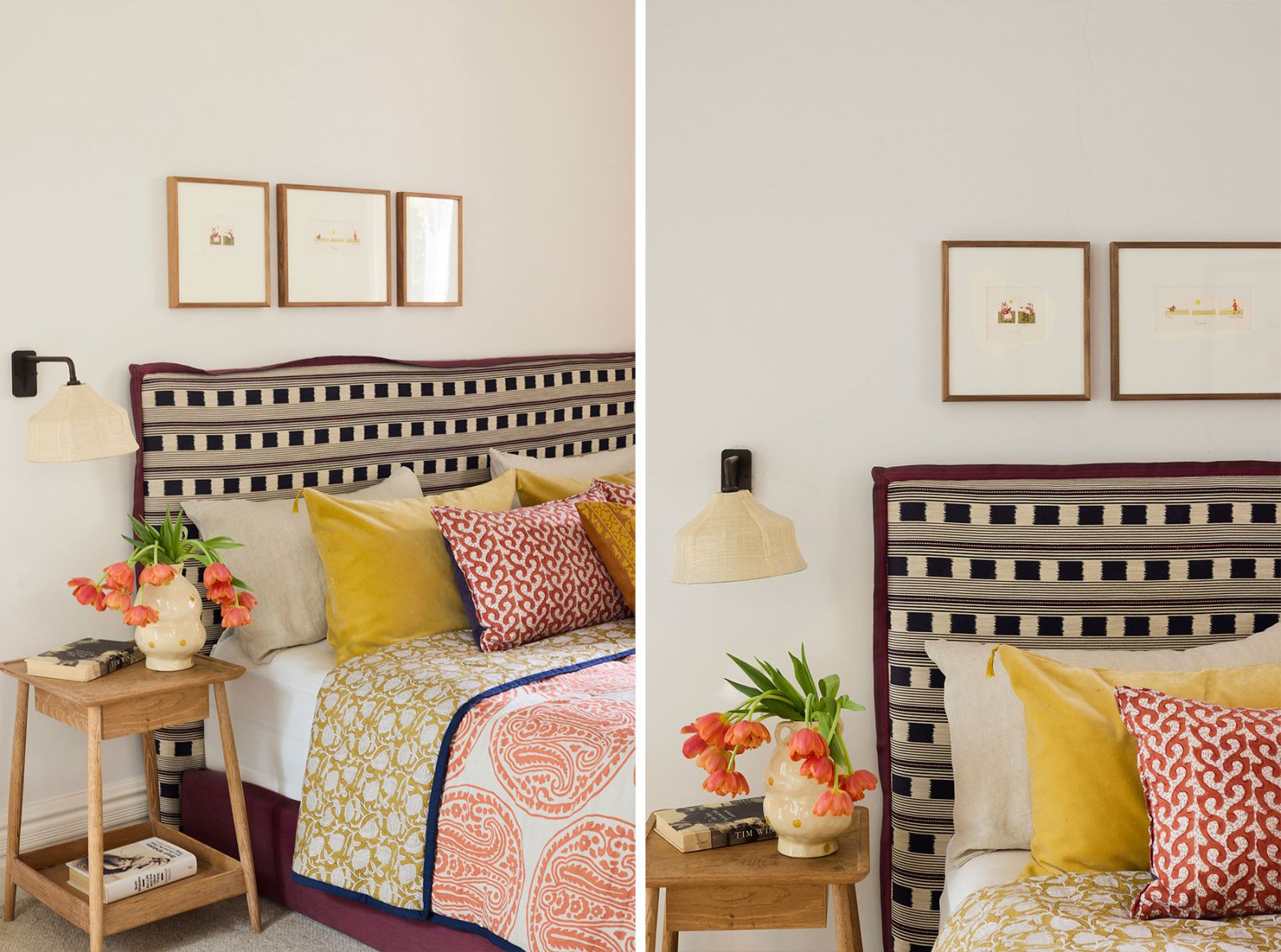 Mosman House 4 - Master Bedroom - Custom Bedhead - No Chintz Interior Decorating Sydney