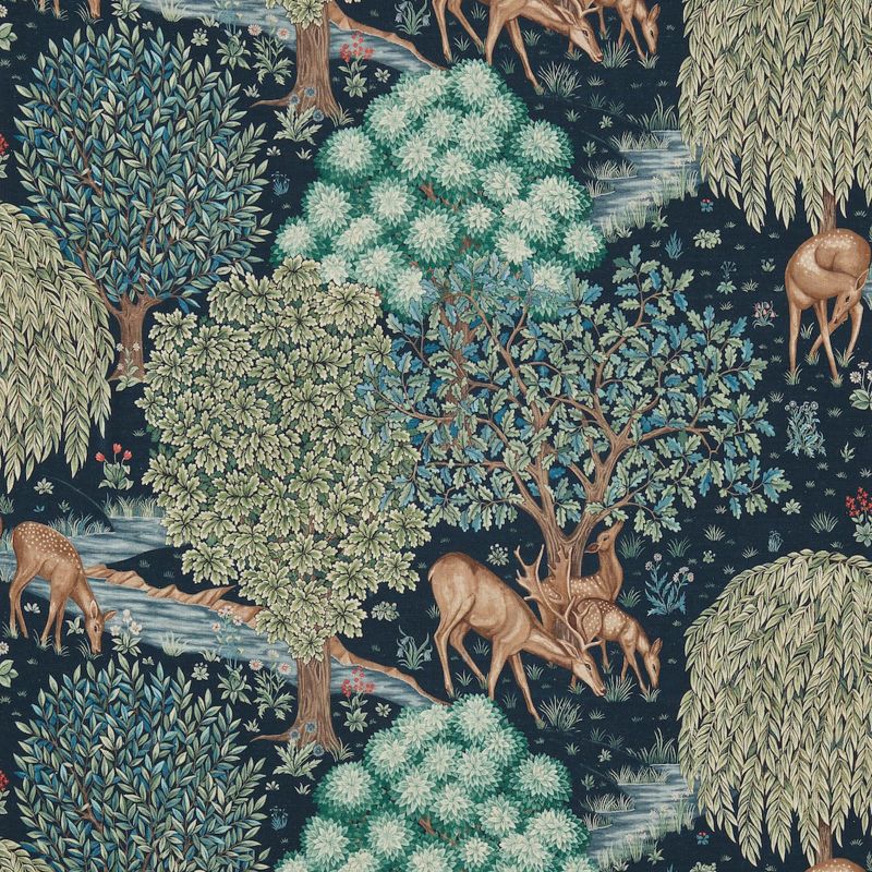 Morris & Co The Brook Fabric - Tapestry Blue Morris & Co The Brook Fabric - Tapestry Blue
