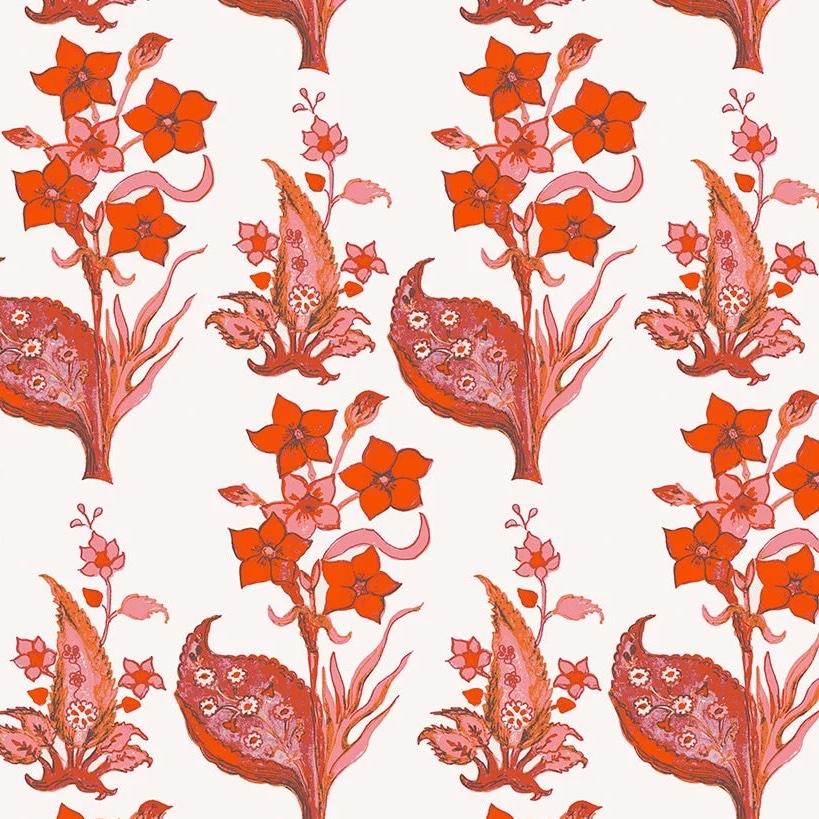 Nine Muses Mughal Flower Jaffa Fabric Nine Muses Mughal Flower Jaffa Fabric