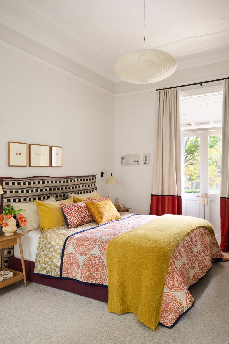 Mosman House 4 - Master Bedroom - Custom Bedspread - No Chintz Interior Decorating Sydney