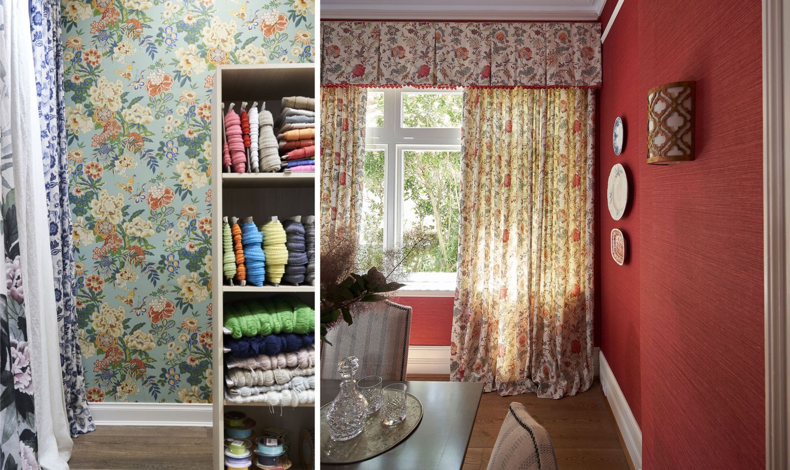 Pattern on Pattern Curtain and Wallpaper Trends - No Chintz Australia