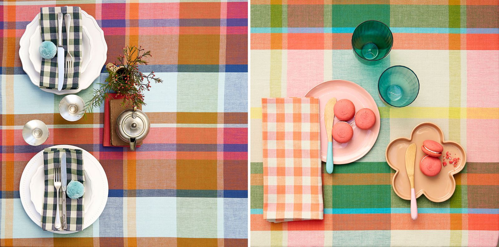 No Chintz Plaid Napkins and Tablecloths - Summer 2022