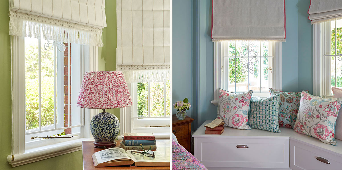 Custom Bedroom Roman Blinds - No Chintz Textiles