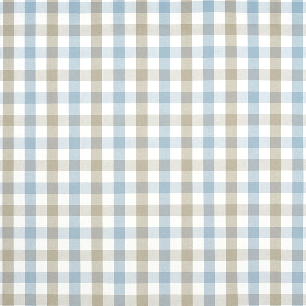 Anna French Saybrook Check Spa Blue and Beige Fabric Anna French Saybrook Check Spa Blue and Beige Fabric