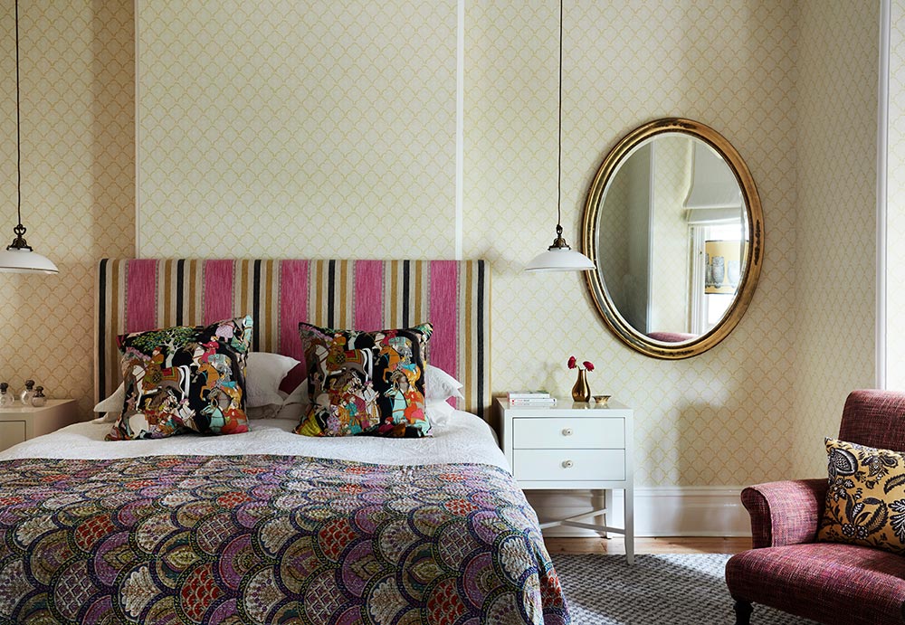 Bedroom Wallpaper - No Chintz Interior Decorating