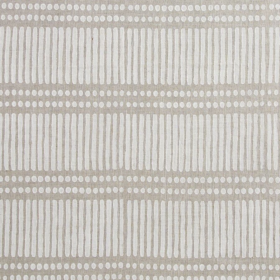 Walter G Dot Dash Linen Fabric - Chalk