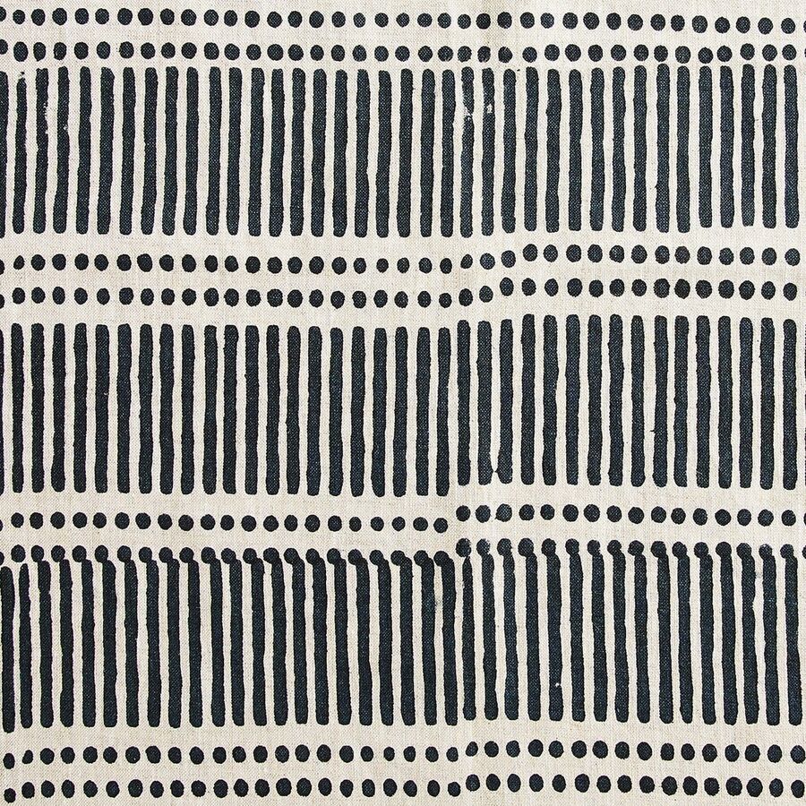 Walter G Dot Dash Linen Fabric - Indian Teal