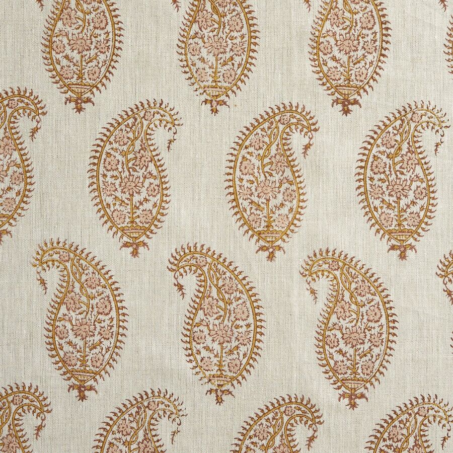 Walter G Paisley Linen Fabric - Petal