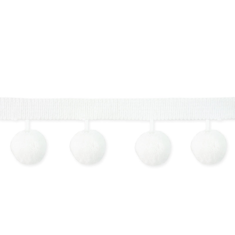 No Chintz Pom Pom White Trim