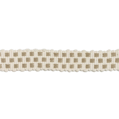 Braid, Checker 35mm - White/Taupe