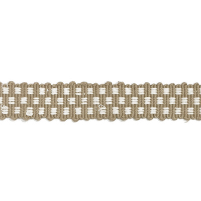 Braid, Checker 35mm - Taupe/White