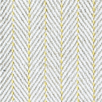 Twill Stripe Hand Woven Herringbone Stripe Cotton Linen Fabric - Yellow