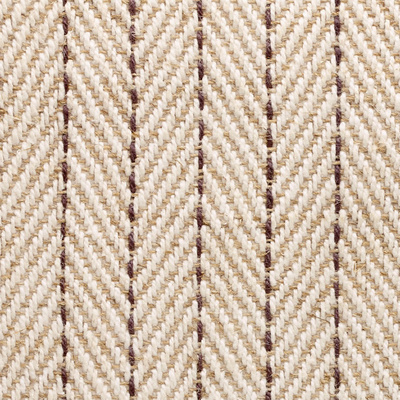 Twill Stripe Hand Woven Herringbone Stripe Cotton Linen Fabric - Charcoal