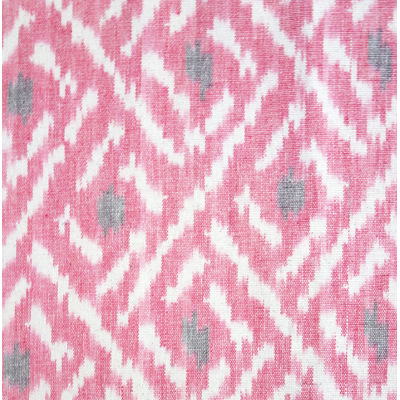 Jali Hand Woven Ikat Cotton Fabric - Pink