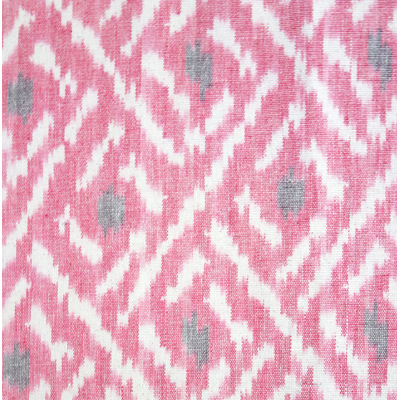 Jali Hand Woven Ikat Cotton Fabric - Pink