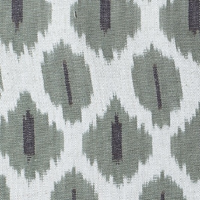 Flowers on Water Ikat Fabric - Charcoal
