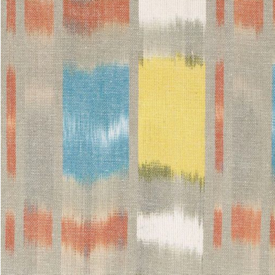 Abstract Grid Ikat Fabric - Multi