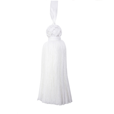 Ribbon Tassel - Bleached White