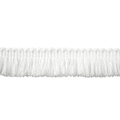 Small Ruche Fringe Trim - White