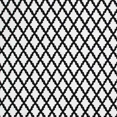 Antique Lattice Outdoor Fabric - Black